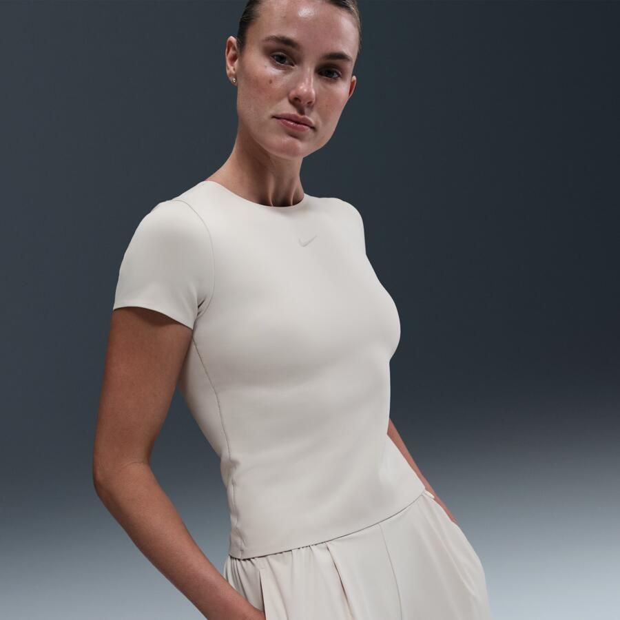 Nike Form damestop met korte mouwen Bruin - Foto 2