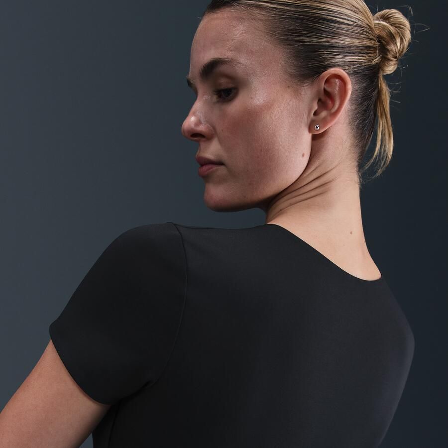 Nike Form damestop met korte mouwen Zwart