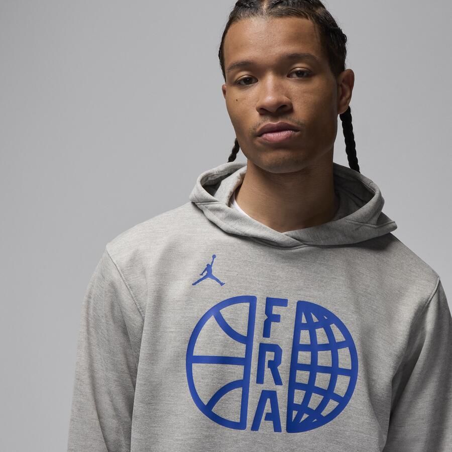 Nike France Practice Basketball fleecehoodie voor heren Grijs