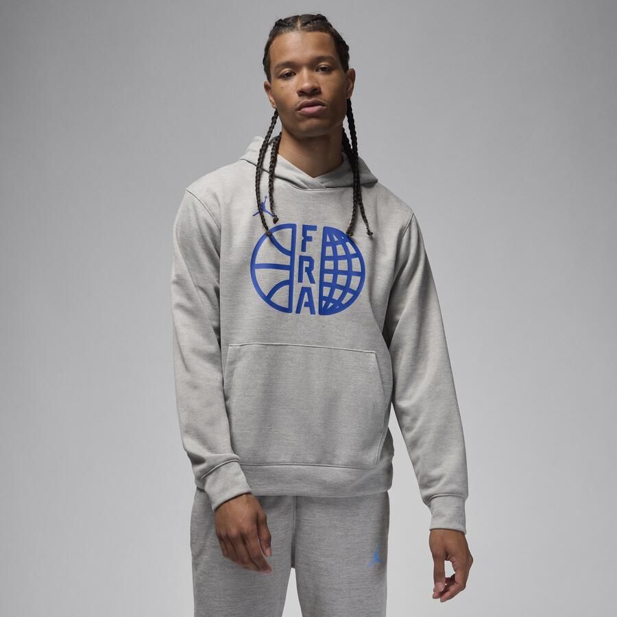 Nike France Practice Basketball fleecehoodie voor heren Grijs - Foto 3