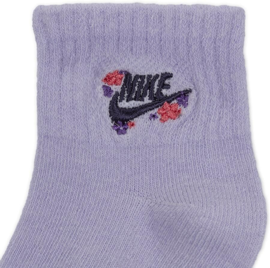Nike Fresh Cut sokken met anti-slip voor baby's (12-24 maanden 3 paar) Paars