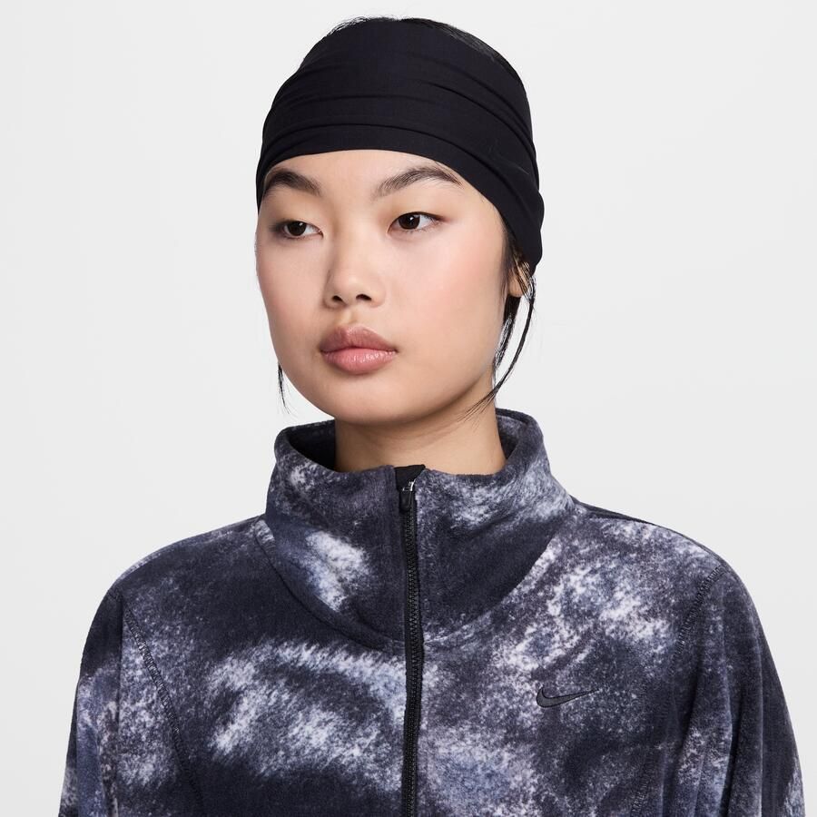 Nike Fury Elevate extra brede hoofdband met Dri-FIT Zwart - Foto 4