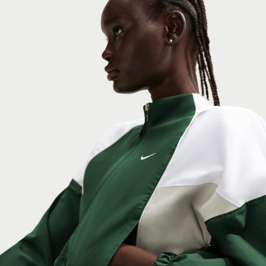 Nike gekormpen trainingsjack voor dames Groen