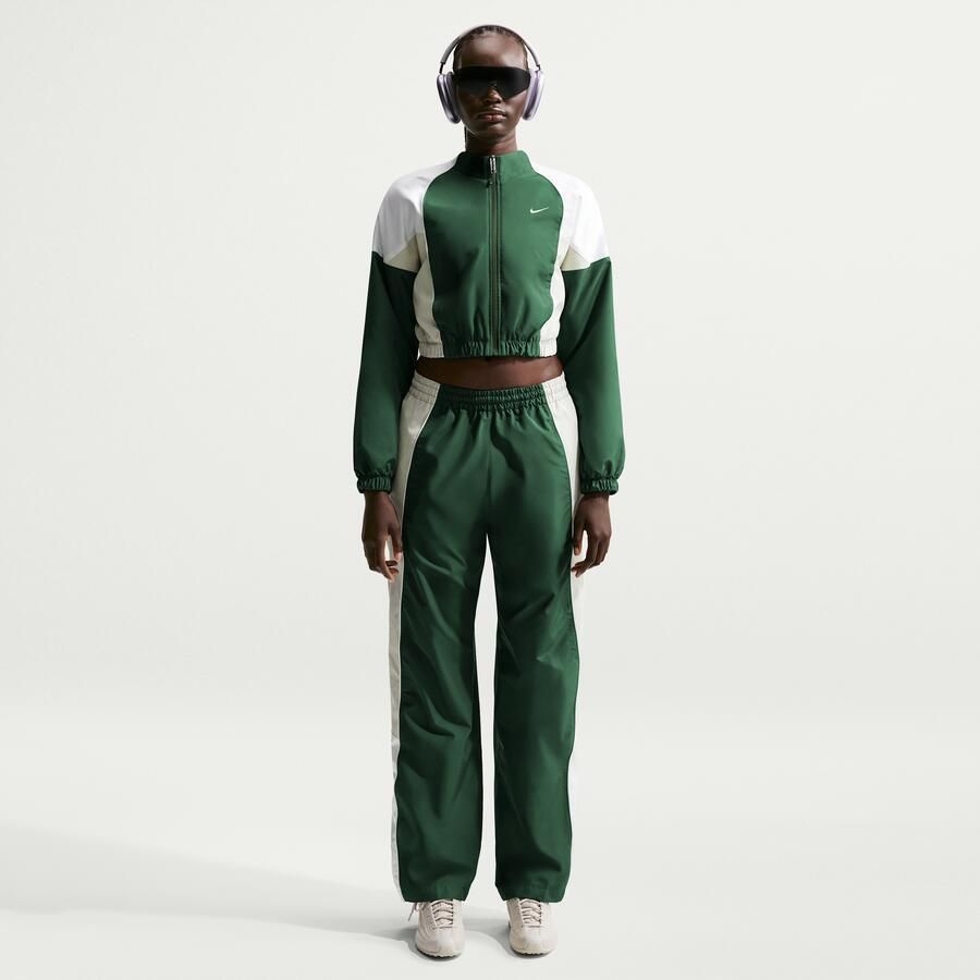 Nike gekormpen trainingsjack voor dames Groen - Foto 2