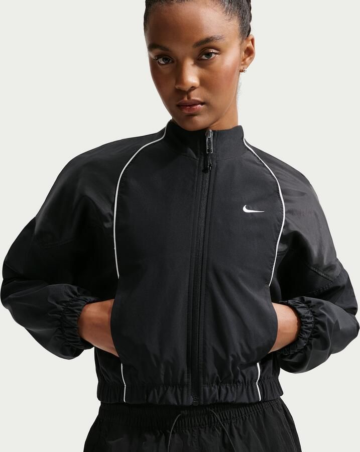 Nike gekormpen trainingsjack voor dames Zwart - Foto 4