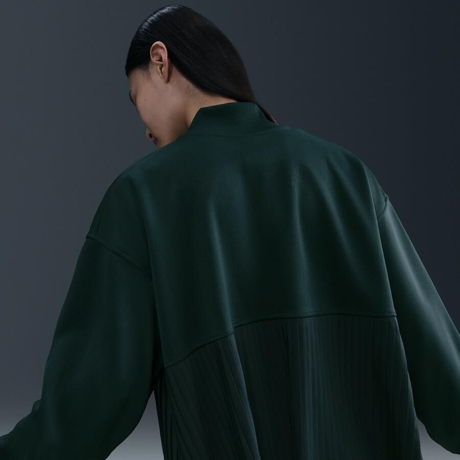 Nike geplooide damesjas Groen