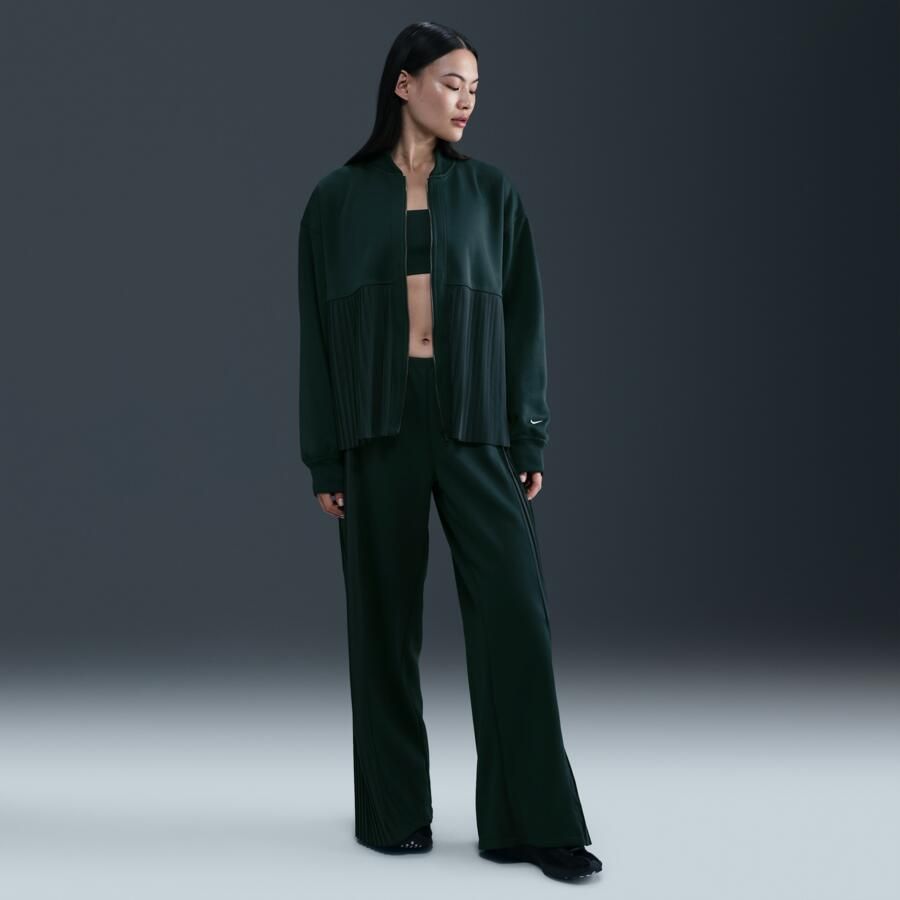 Nike geplooide damesjas Groen - Foto 3