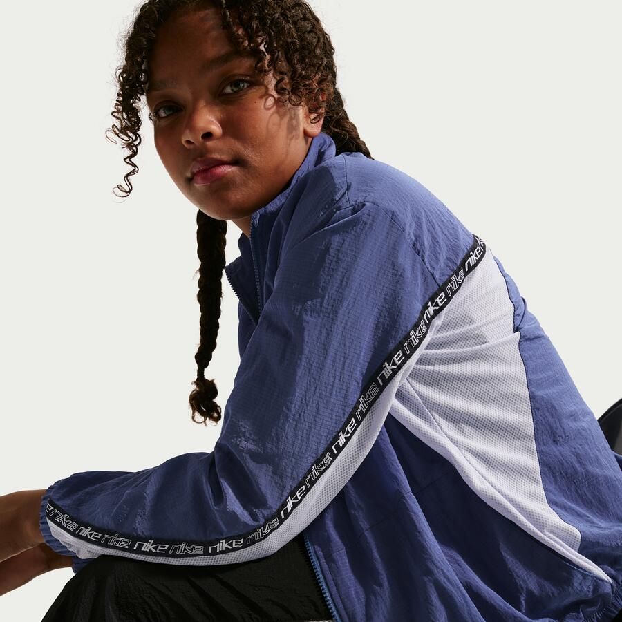 Nike geweven jack voor meisjes Blauw