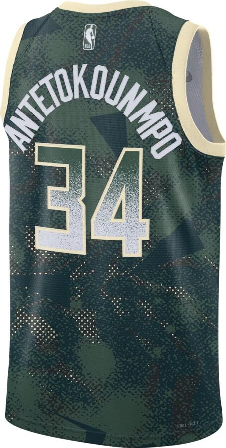 Nike Giannis Antetokounmpo Milwaukee Bucks 2025 26 Select Series Dri-FIT Swingman NBA-jersey voor heren Groen