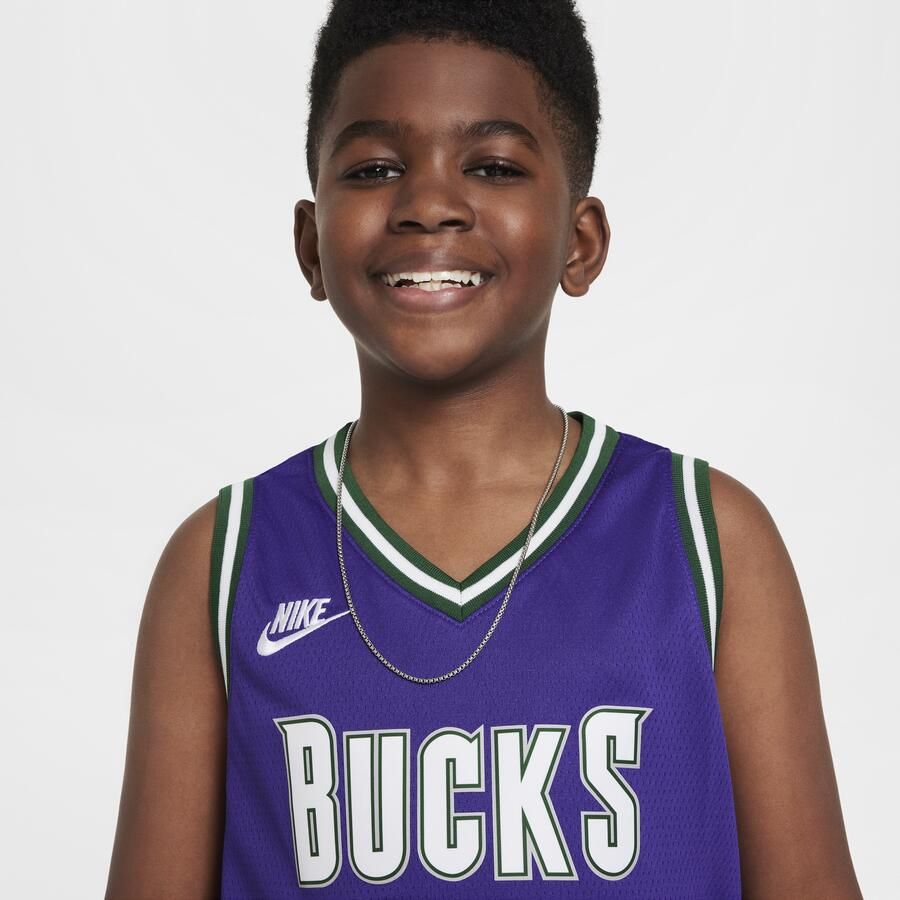 Nike Giannis Antetokounmpo Milwaukee Bucks Swingman NBA-jersey met Dri-FIT voor kids Paars - Foto 4