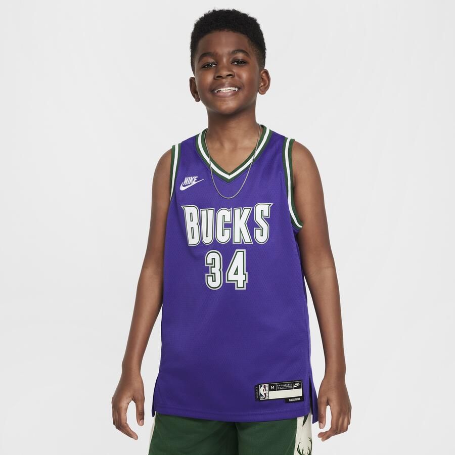 Nike Giannis Antetokounmpo Milwaukee Bucks Swingman NBA-jersey met Dri-FIT voor kids Paars - Foto 3