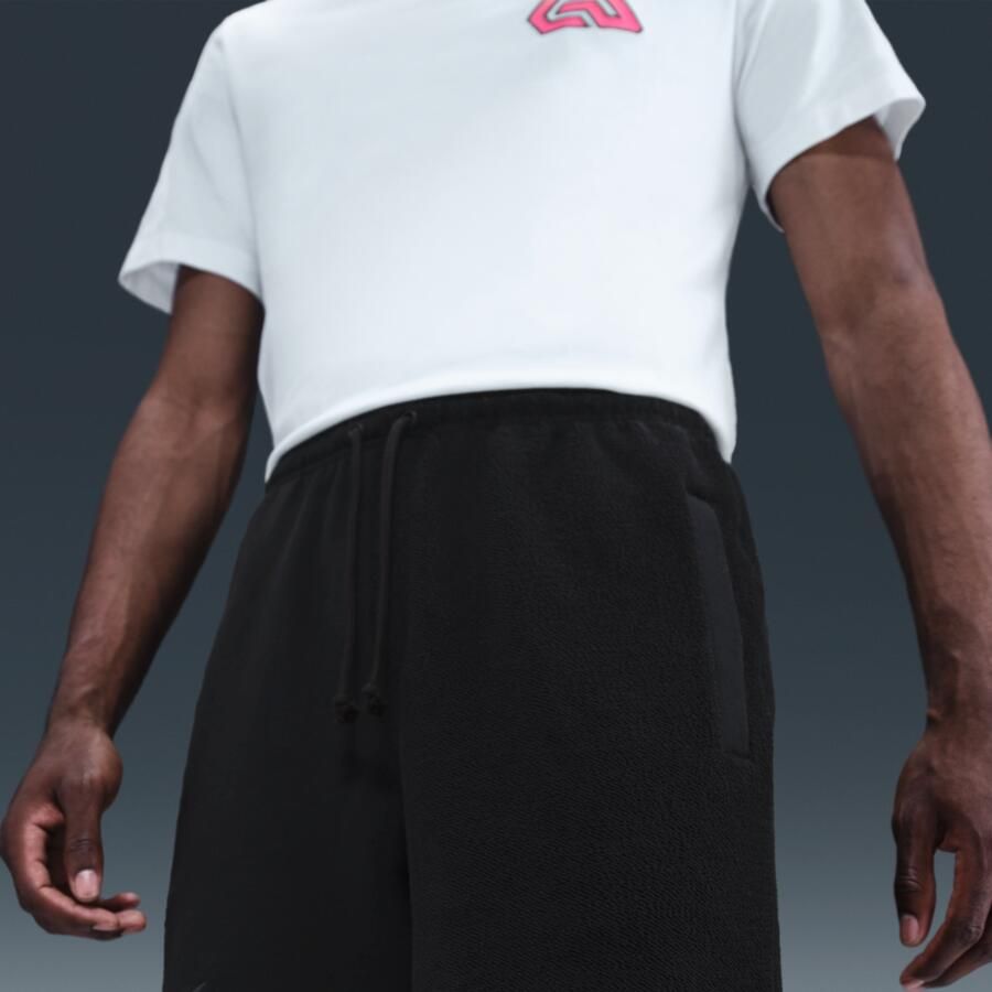 Nike Giannis Standard Issue basketbalshorts van fleece voor heren (20 cm) Zwart