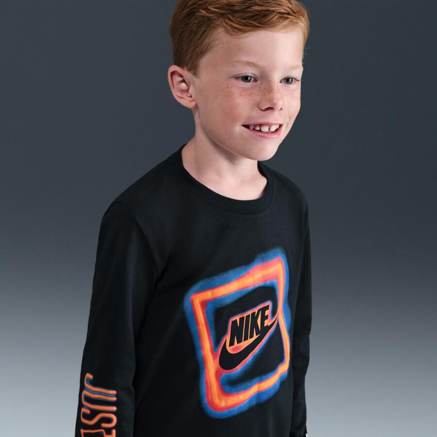 Nike Glow With Me T-shirt met lange mouwen voor kleuters Zwart - Foto 4