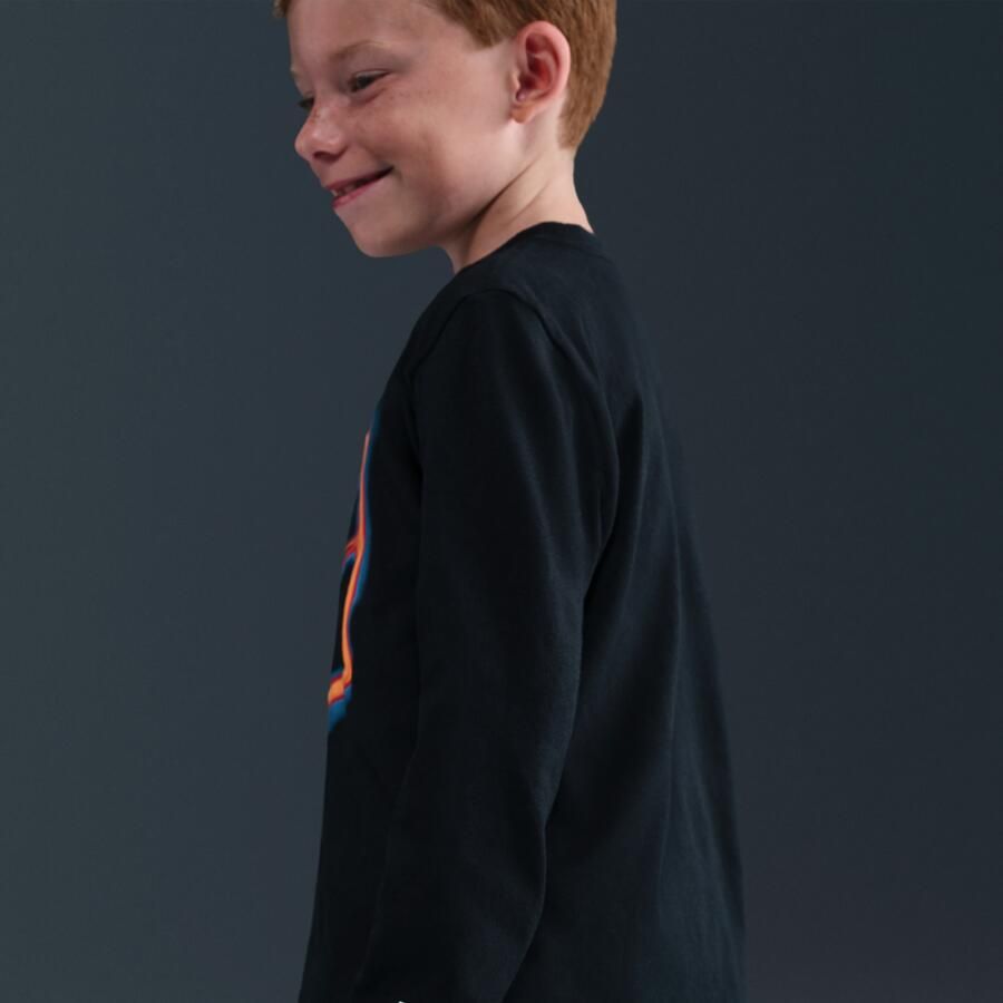 Nike Glow With Me T-shirt met lange mouwen voor kleuters Zwart