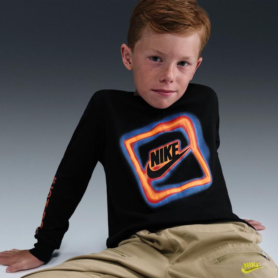 Nike Glow With Me T-shirt met lange mouwen voor kleuters Zwart - Foto 2