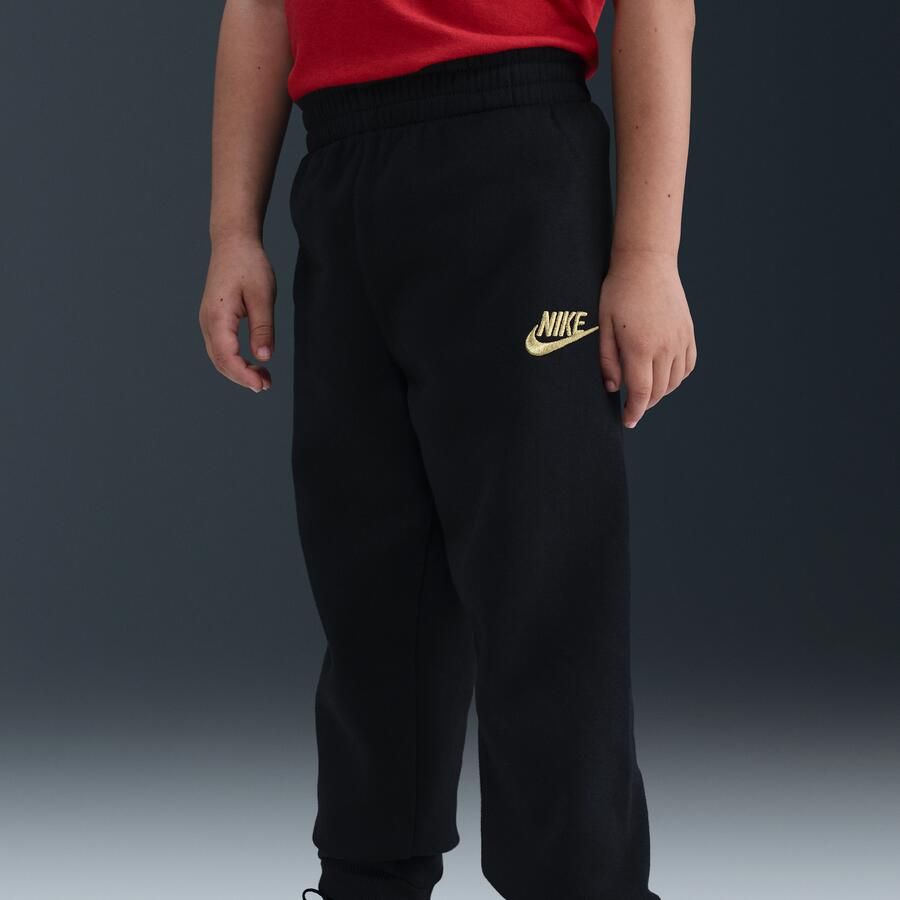 Nike Glow With Me tweedelige lichte fleeceset voor kleuters Zwart - Foto 3