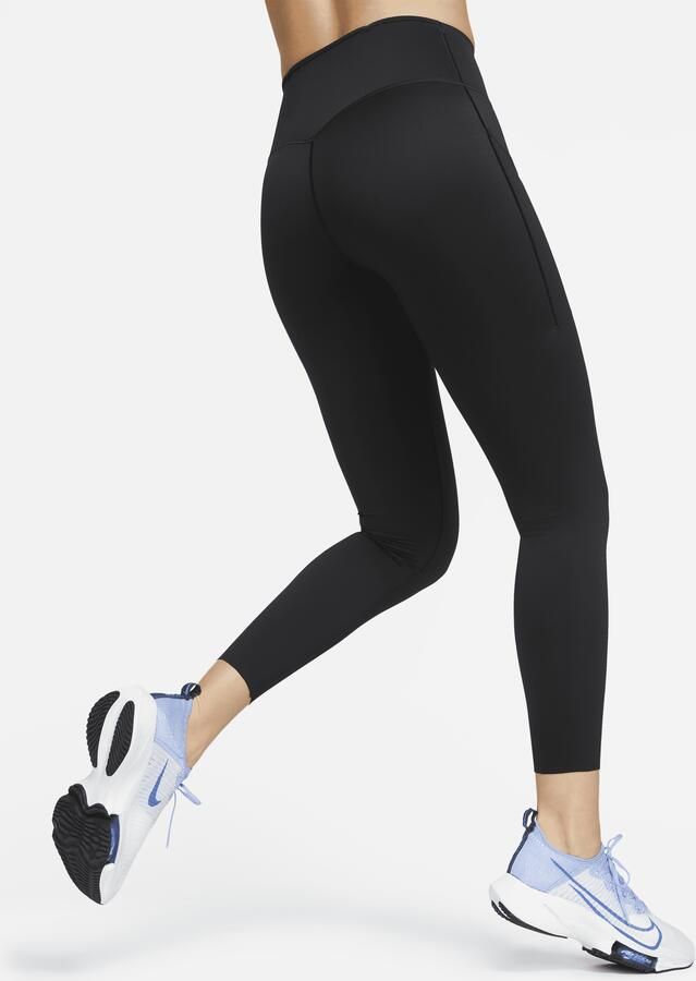 Nike Go 7 8-legging met hoge taille zakken en complete ondersteuning voor dames Zwart - Foto 4