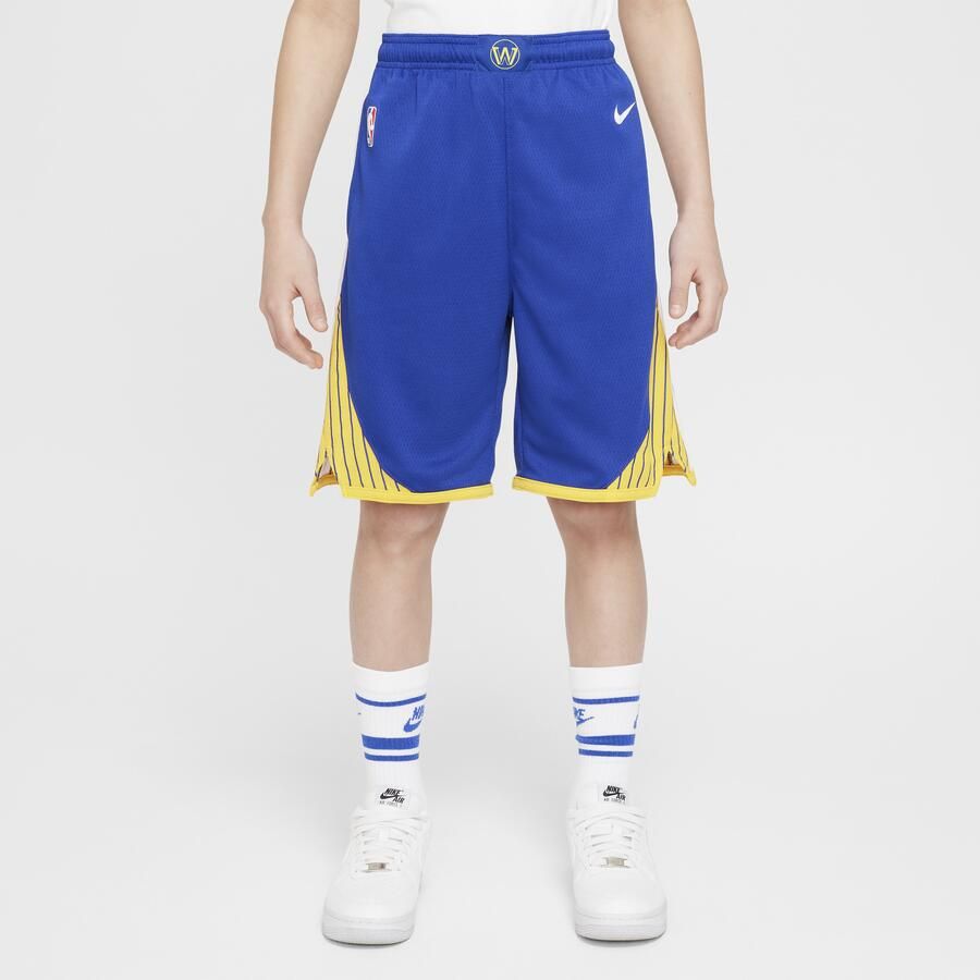 Nike Golden State Warriors 2023 24 Icon Edition Swingman NBA-jongensshorts Blauw - Foto 2