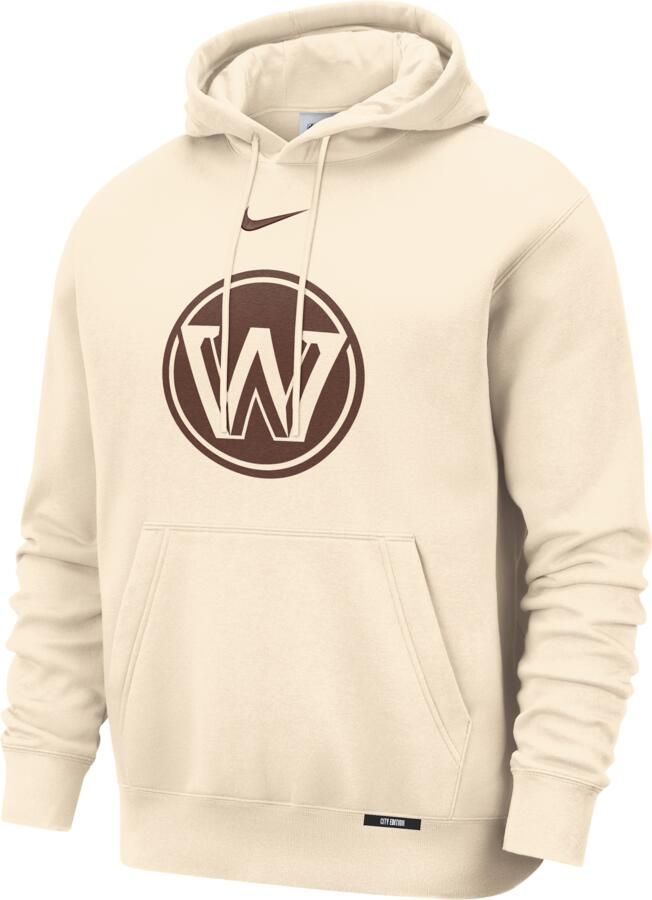 Nike Golden State Warriors City Edition Club hoodie voor heren Bruin - Foto 2