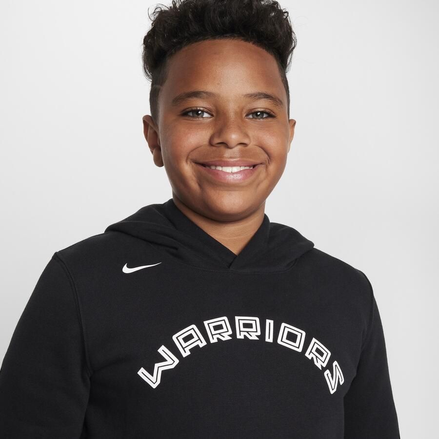 Nike Golden State Warriors City Edition NBA-fleecehoodie voor kids Zwart