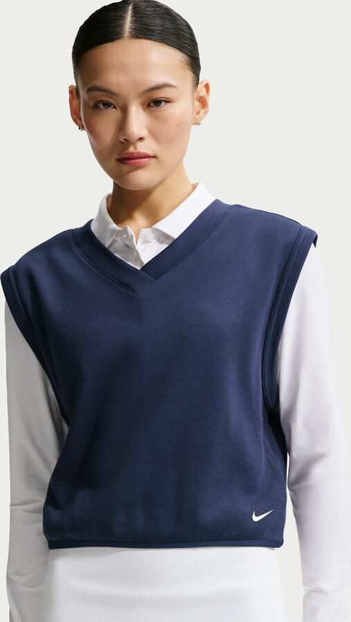 Nike golfbodywarmer met V-hals voor dames Blauw - Foto 4
