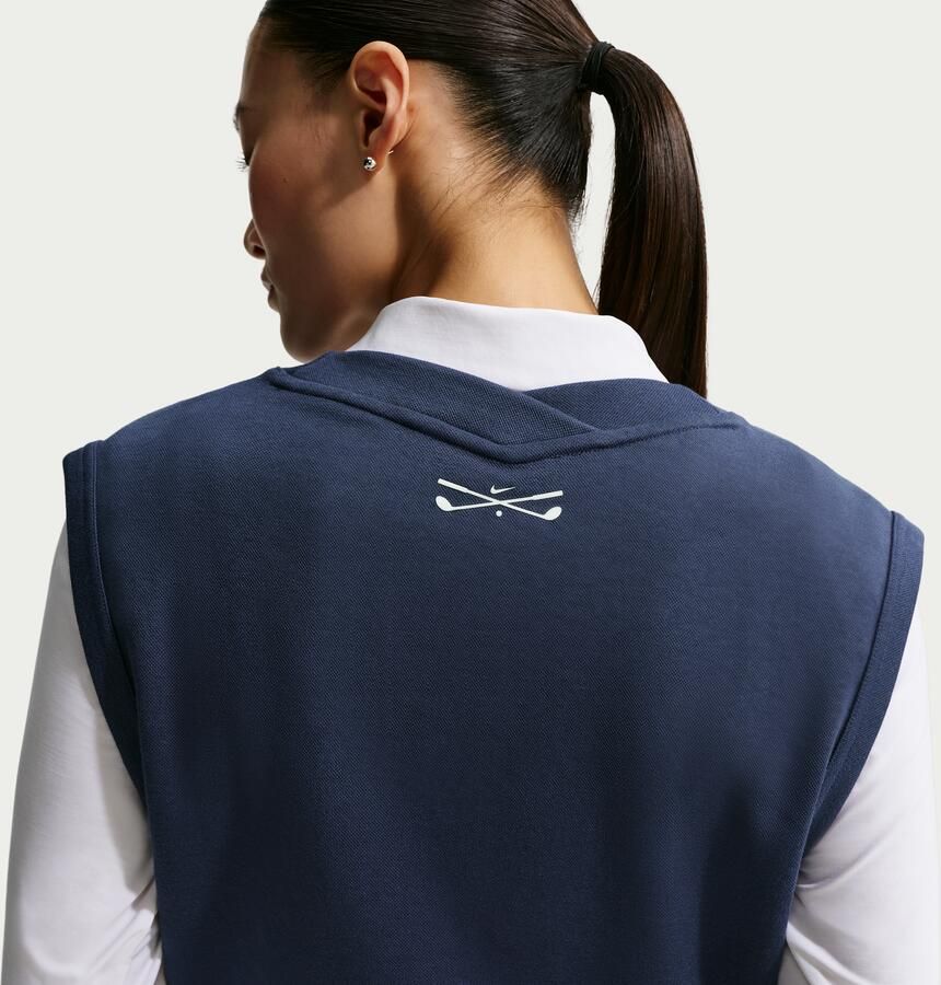 Nike golfbodywarmer met V-hals voor dames Blauw - Foto 3