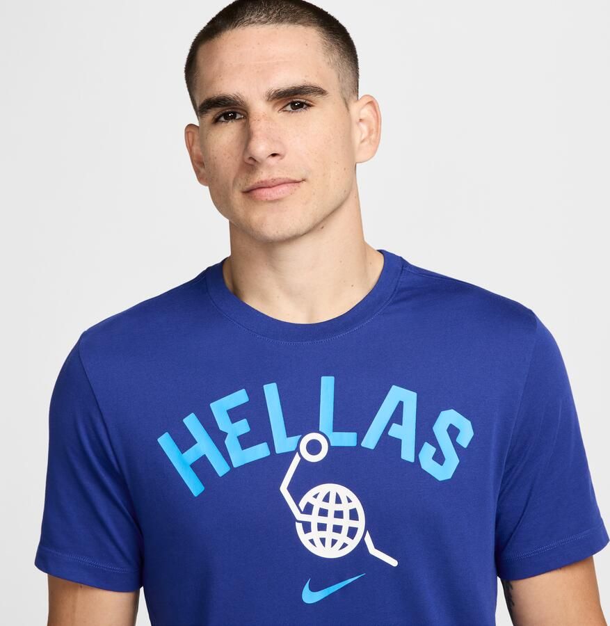 Nike 2024 Griekenland Basketbal Tee Diep Blauw Blue Heren - Foto 2