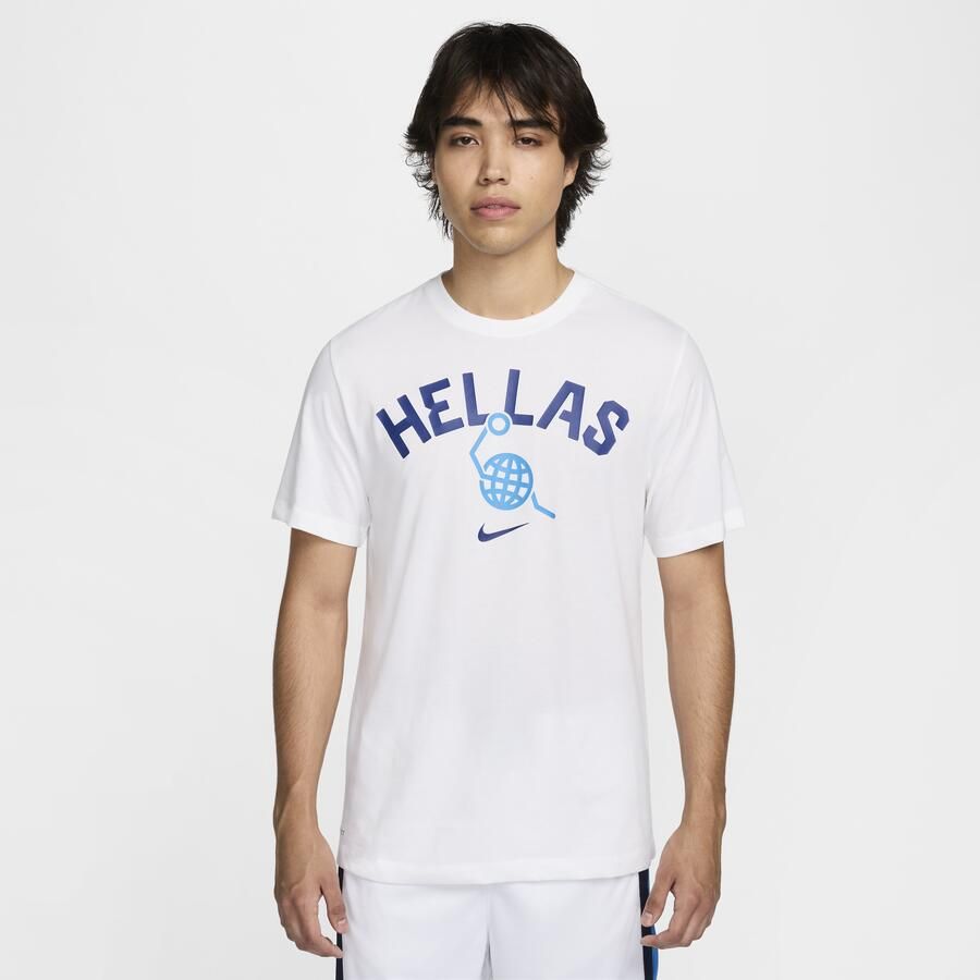 Nike 2024 Basketball Tee Team Greece White Heren - Foto 3