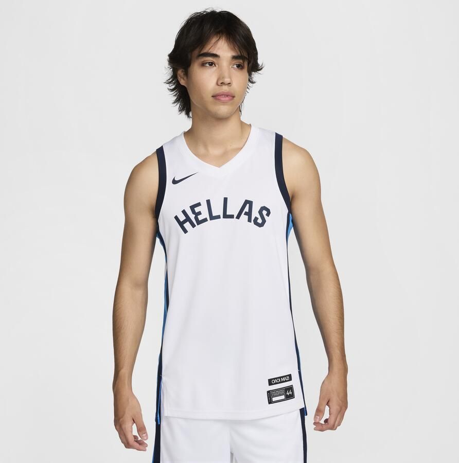 Nike Griekenland Basketbal Tanktop Wit Blauw Multicolor Heren - Foto 3
