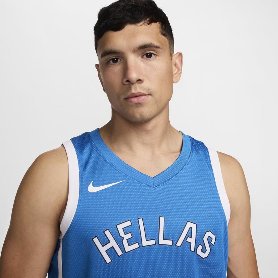 Nike Griekenland Limited Road Basketbaljersey voor heren Blauw