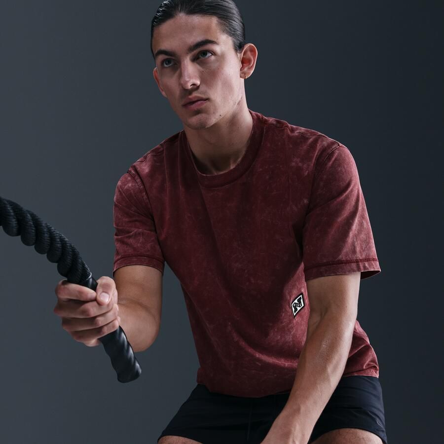 Nike Gym Heritage Dri-FIT trainingstop met korte mouwen voor heren Rood - Foto 2