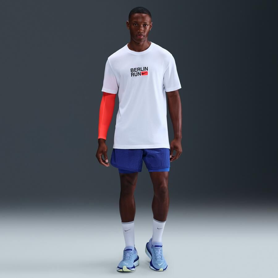 Nike hardloopshirt met korte mouwen en Dri-FIT voor heren Wit - Foto 3