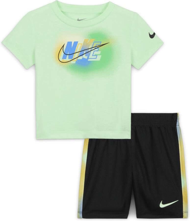 Nike Hazy Rays set met shorts voor baby s (12-24 maanden) Zwart