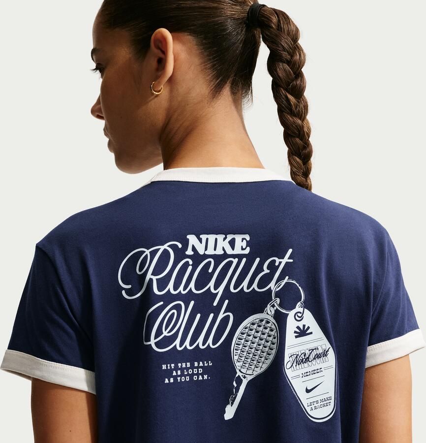 Nike Heritage tennisshirt met korte mouwen voor dames Blauw - Foto 2