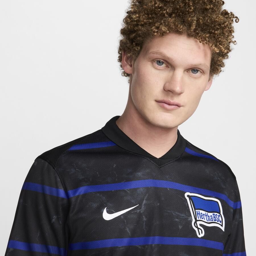 Nike Hertha BSC 2024 25 Stadium Uit Dri-FIT replica voetbalshirt voor heren Zwart
