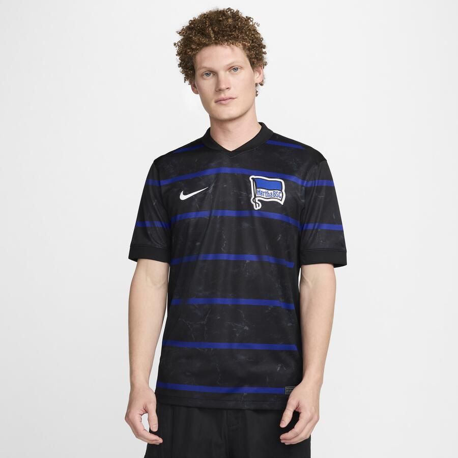 Nike Hertha BSC 2024 25 Stadium Uit Dri-FIT replica voetbalshirt voor heren Zwart - Foto 3