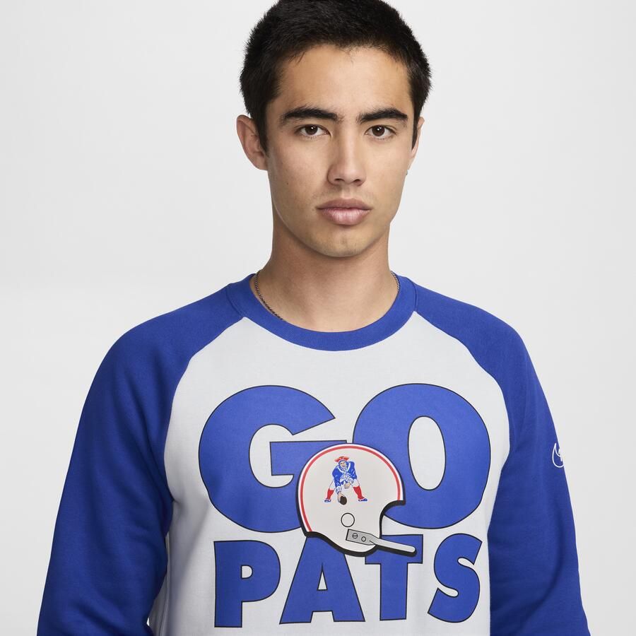 Nike Historic Raglan (NFL Patriots) Sweatshirt voor heren Grijs