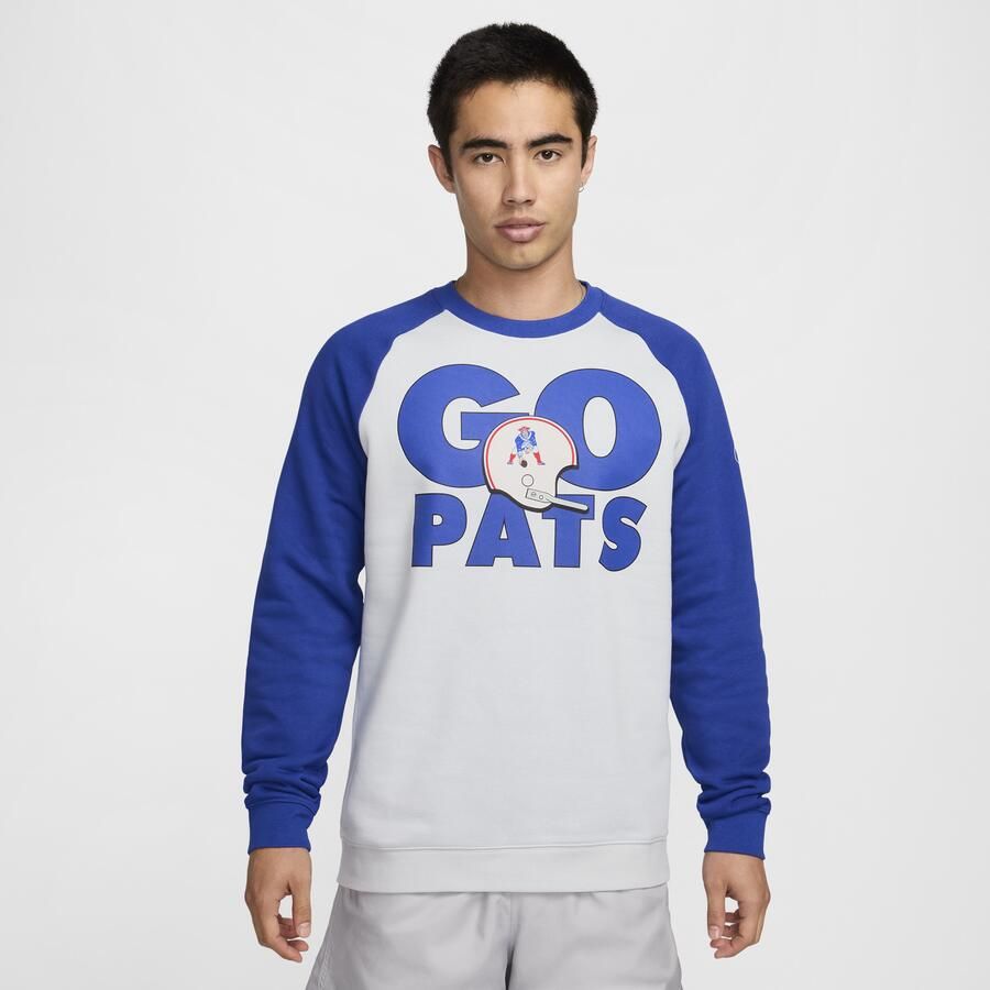 Nike Historic Raglan (NFL Patriots) Sweatshirt voor heren Grijs - Foto 3