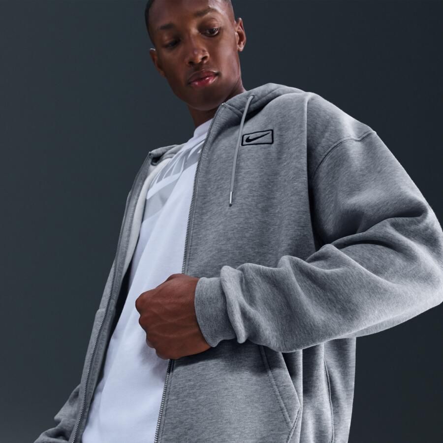 Nike Hoodie met rits voor heren Grijs - Foto 2