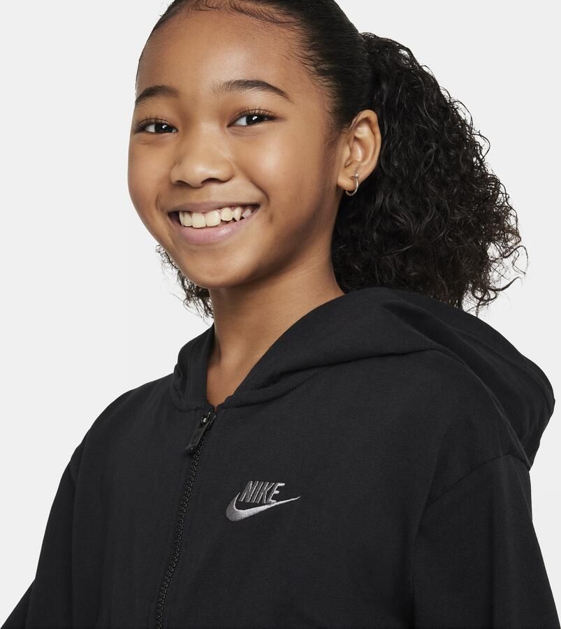 Nike Sportswear Hoodie met rits voor meisjes Zwart - Foto 3