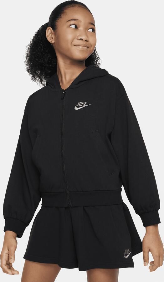 Nike Sportswear Hoodie met rits voor meisjes Zwart - Foto 4