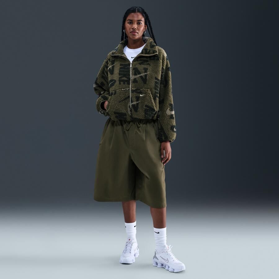 Nike hoogpolig fleecejack voor dames Groen - Foto 3