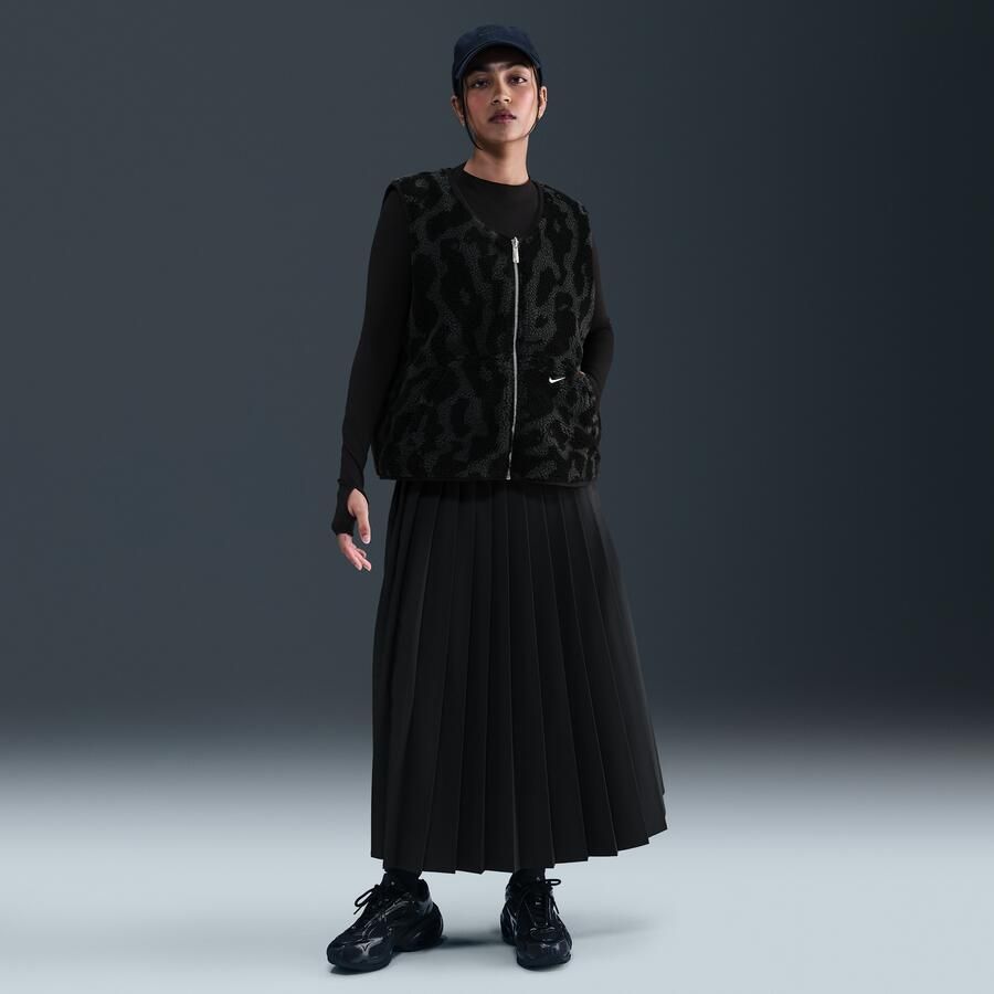 Nike hoogpolig fleecevest voor dames Zwart - Foto 3