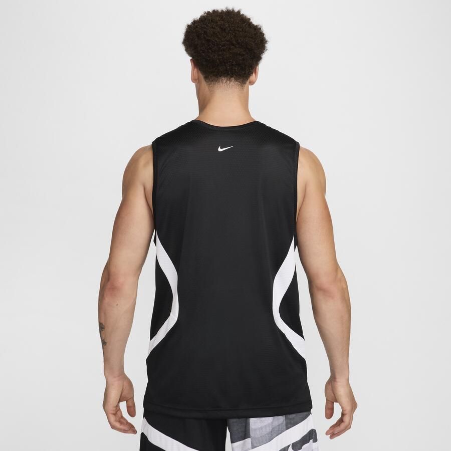 Nike Icon Dri-FIT basketbaljersey voor heren Zwart - Foto 4