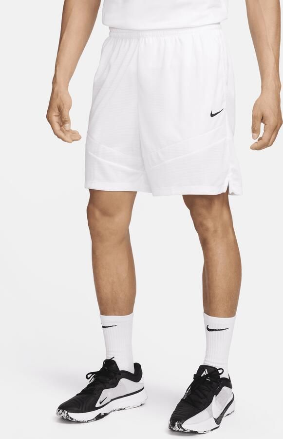 Nike Icon Dri-FIT basketbalshorts voor heren (21 cm) Wit - Foto 3