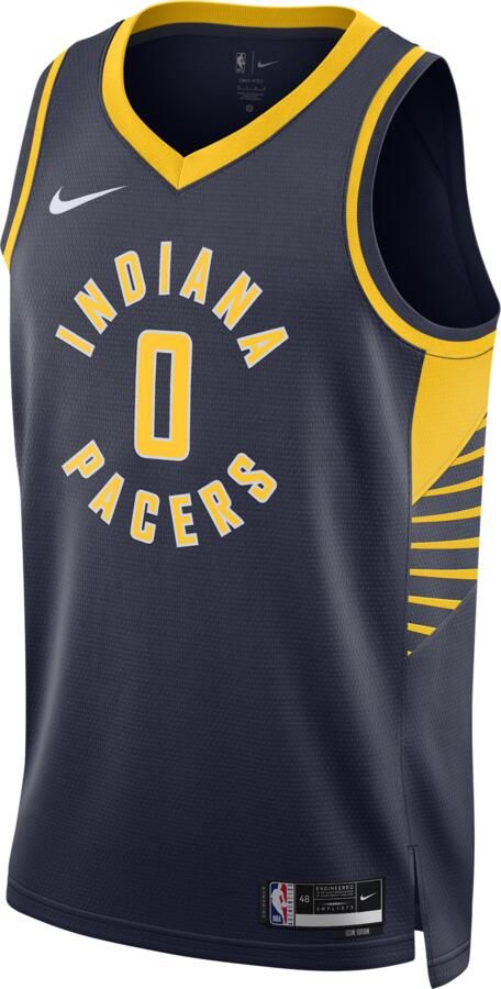 Nike Indiana Pacers Icon Edition Dri-FIT Swingman NBA-jersey voor heren Blauw