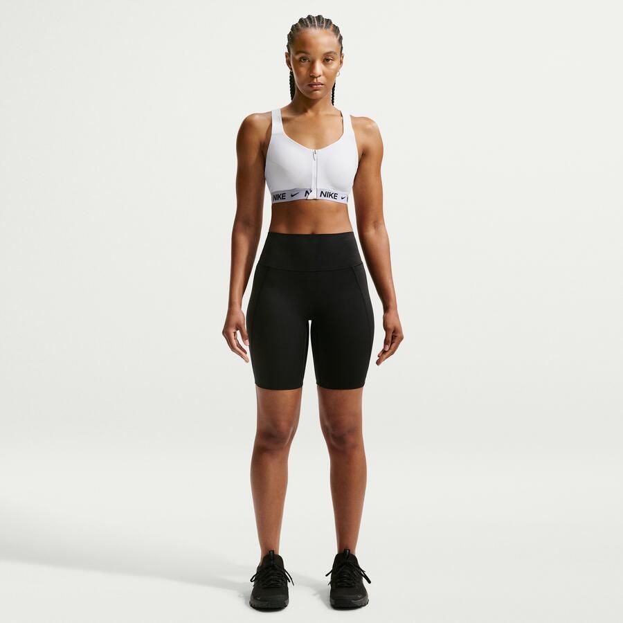 Nike Indy High Support padded sport-bh met rits aan de voorkant Wit - Foto 3