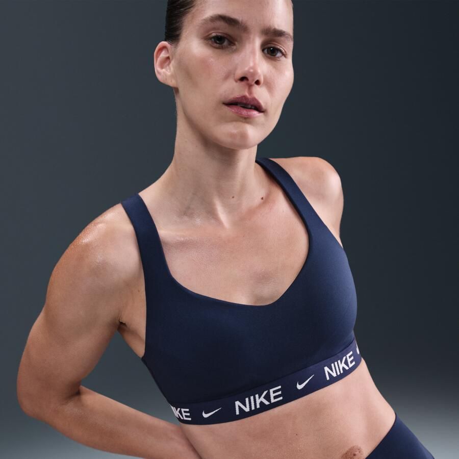 Nike Indy High Support padded verstelbare sport-bh Blauw - Foto 4