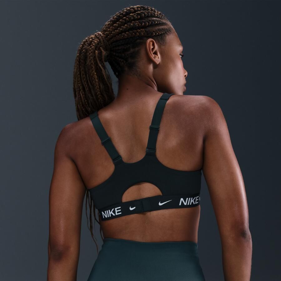 Nike Indy High Support padded verstelbare sport-bh Groen