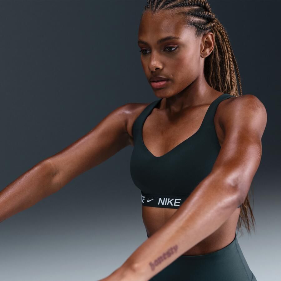 Nike Indy High Support padded verstelbare sport-bh Groen - Foto 2